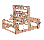 Wooden upright loom